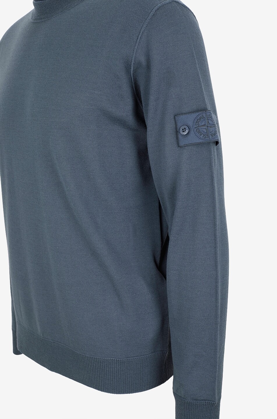 STONE ISLAND Pullover mit Rundhalsausschnitt aus Schurwolle 5100074 Ghost Herren BLAU 3