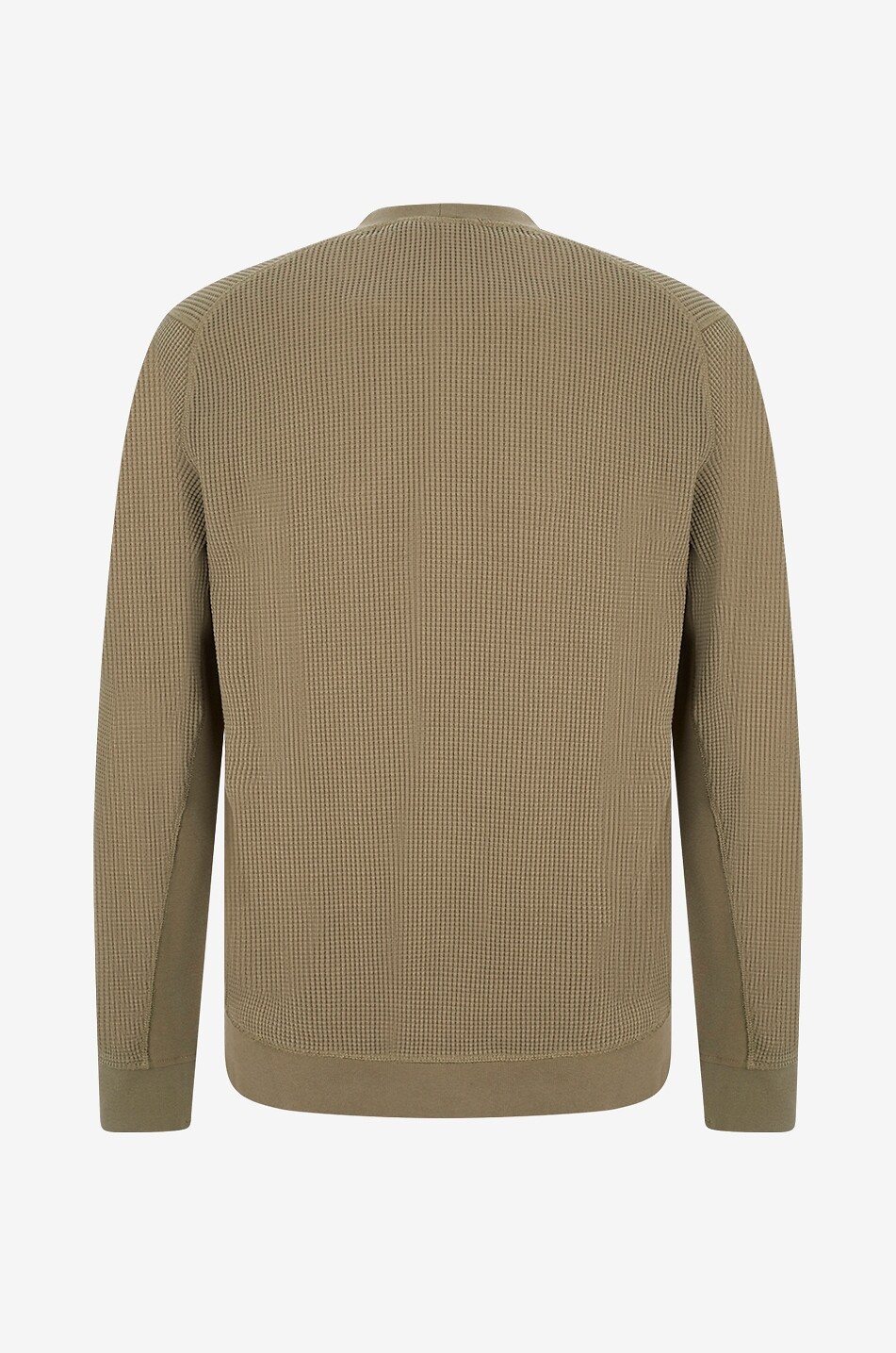 STONE ISLAND Sweat-shirt à col rond en coton 6100056 Organic Cotton Waffle Fleece Homme KAKI 2