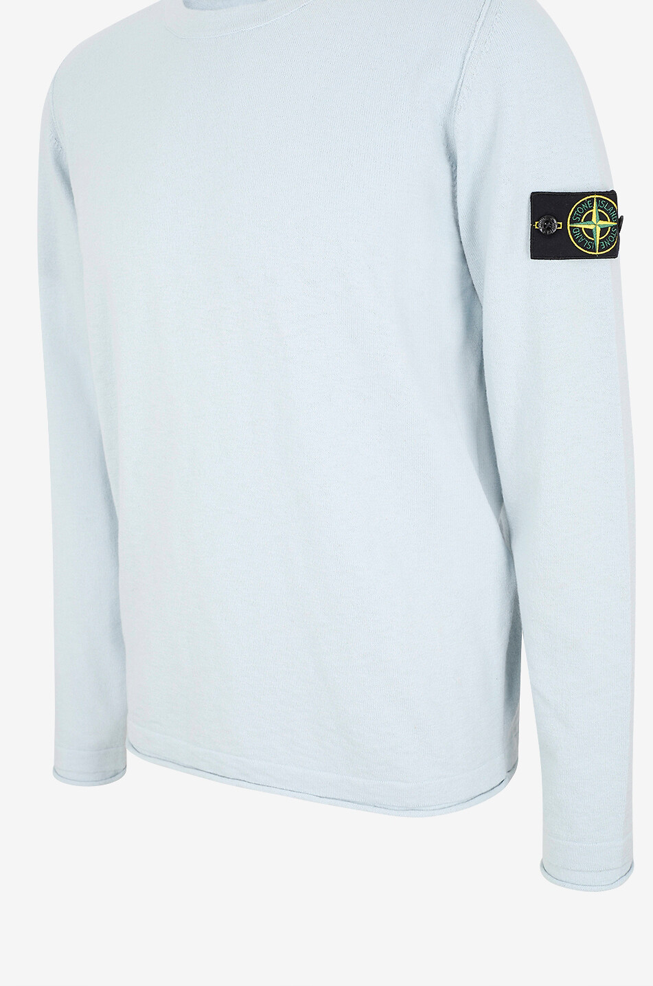STONE ISLAND 5100052 Organic Cotton with Nylon crewneck jumper Men LIGHT BLUE 3
