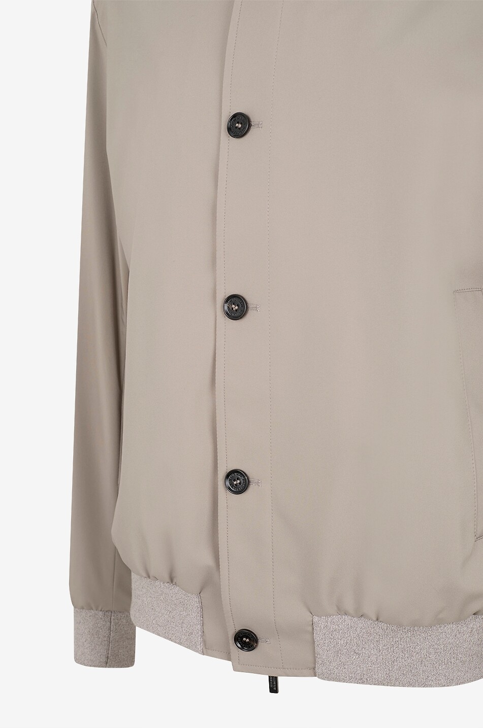 MAURIZIO BALDASSARI Blouson léger boutonné à col montant en microfibres Homme MARRON 3