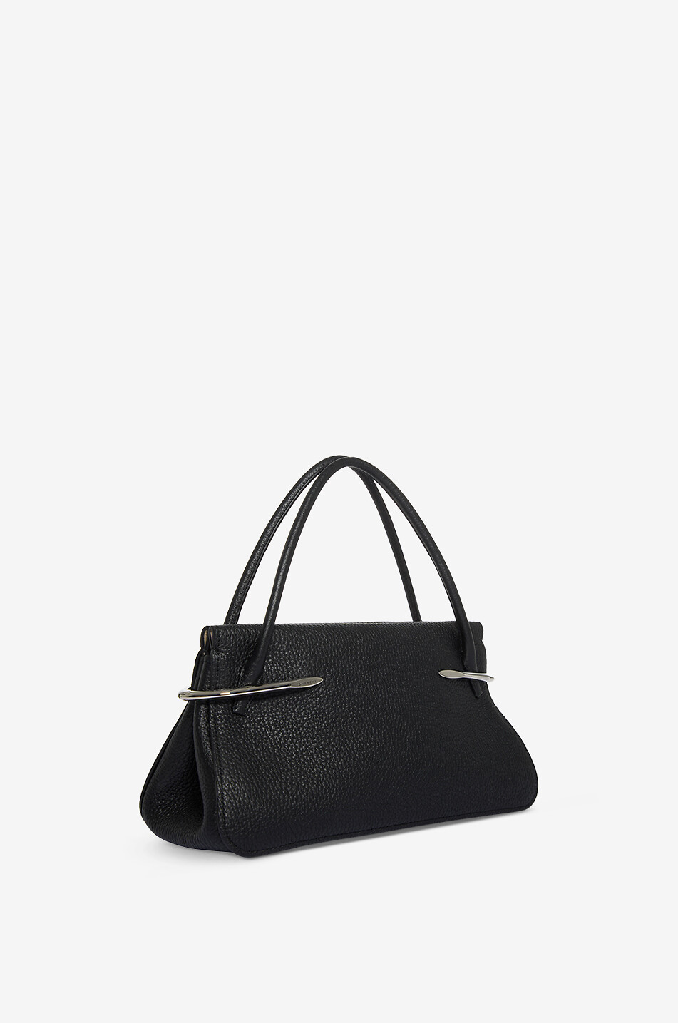 GIVENCHY Pinch Medium trapezoid handbag in patent leather Women BLACK 2