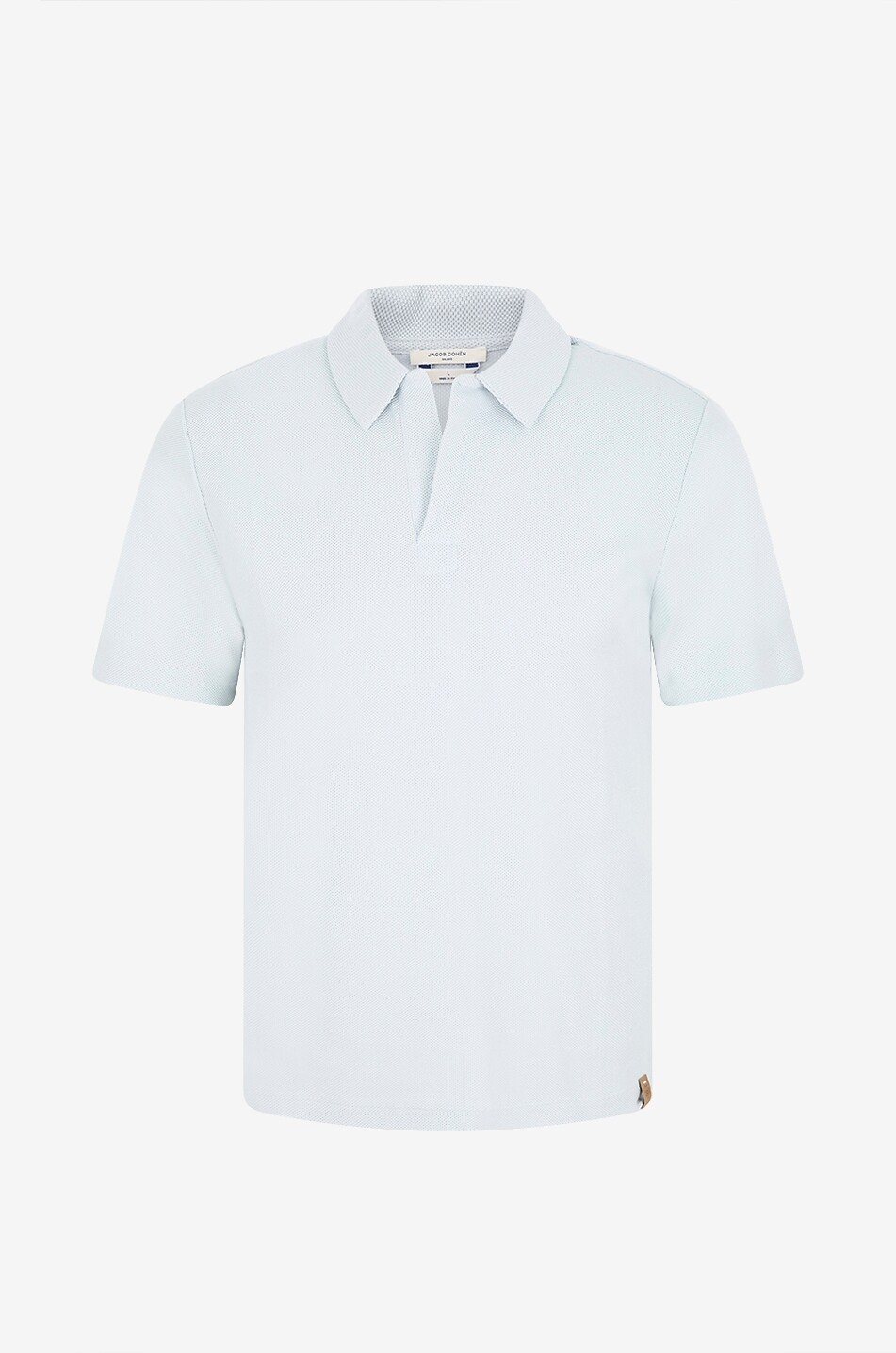 JACOB COHEN Kurzarm-Polohemd aus Baumwolle und Seide Raw Herren HELLBLAU 1
