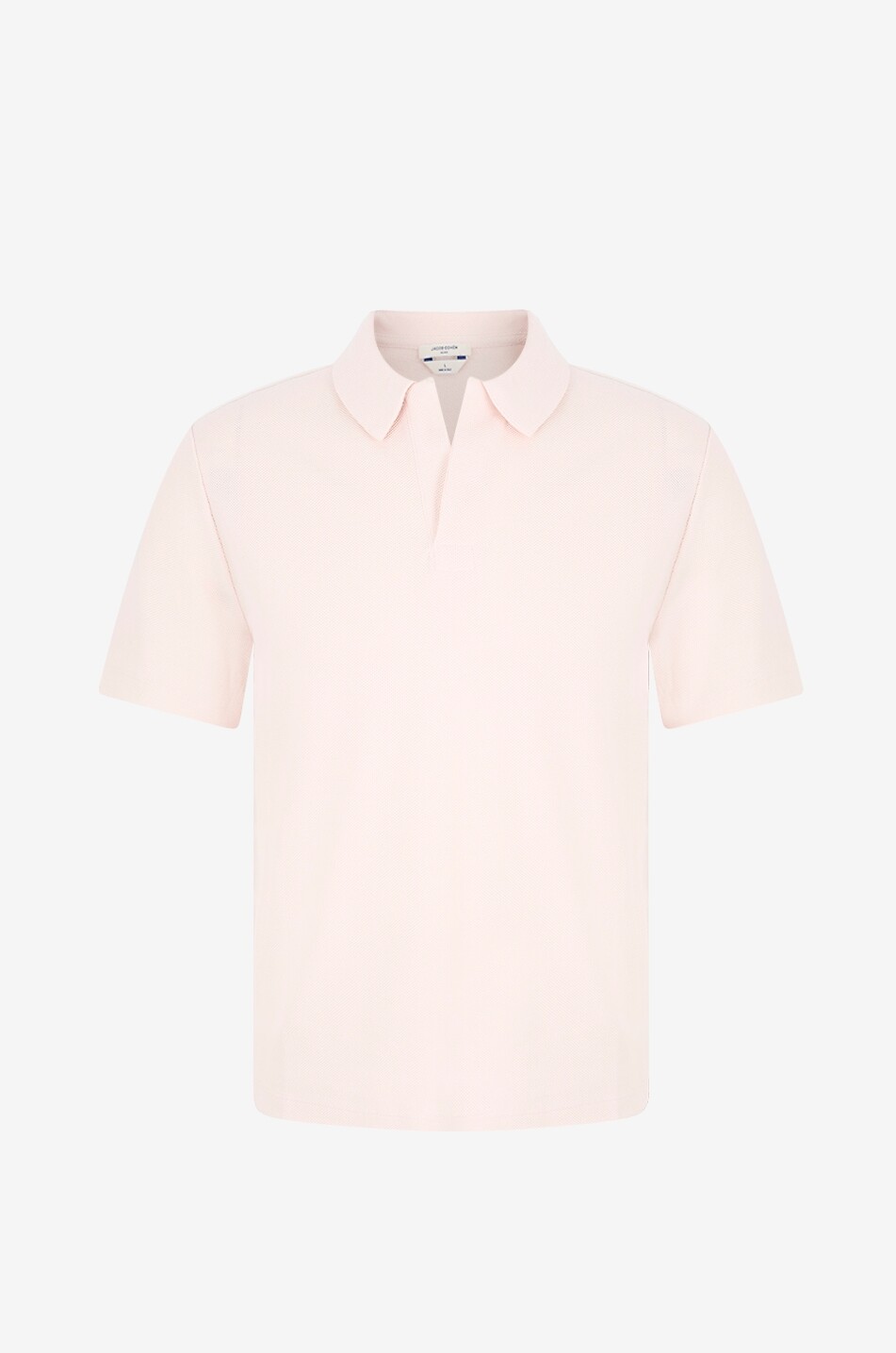 JACOB COHEN Polo à manches courtes en coton et soie Raw Homme ROSE CLAIR 1