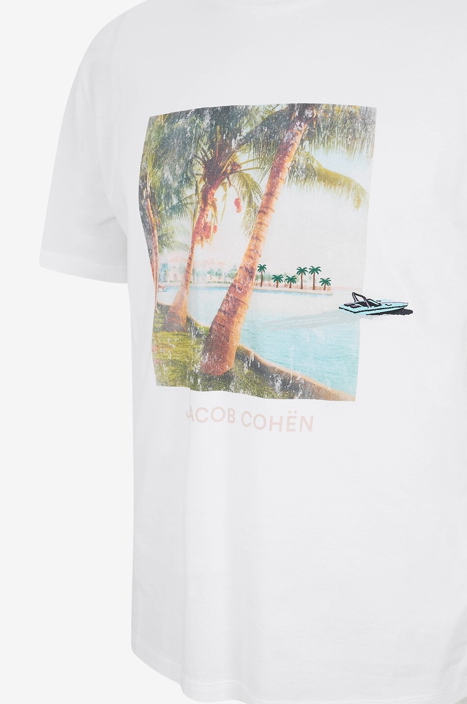 JACOB COHEN Bedrucktes Kurzarm-T-Shirt aus Jersey Costina Herren WEISS 3