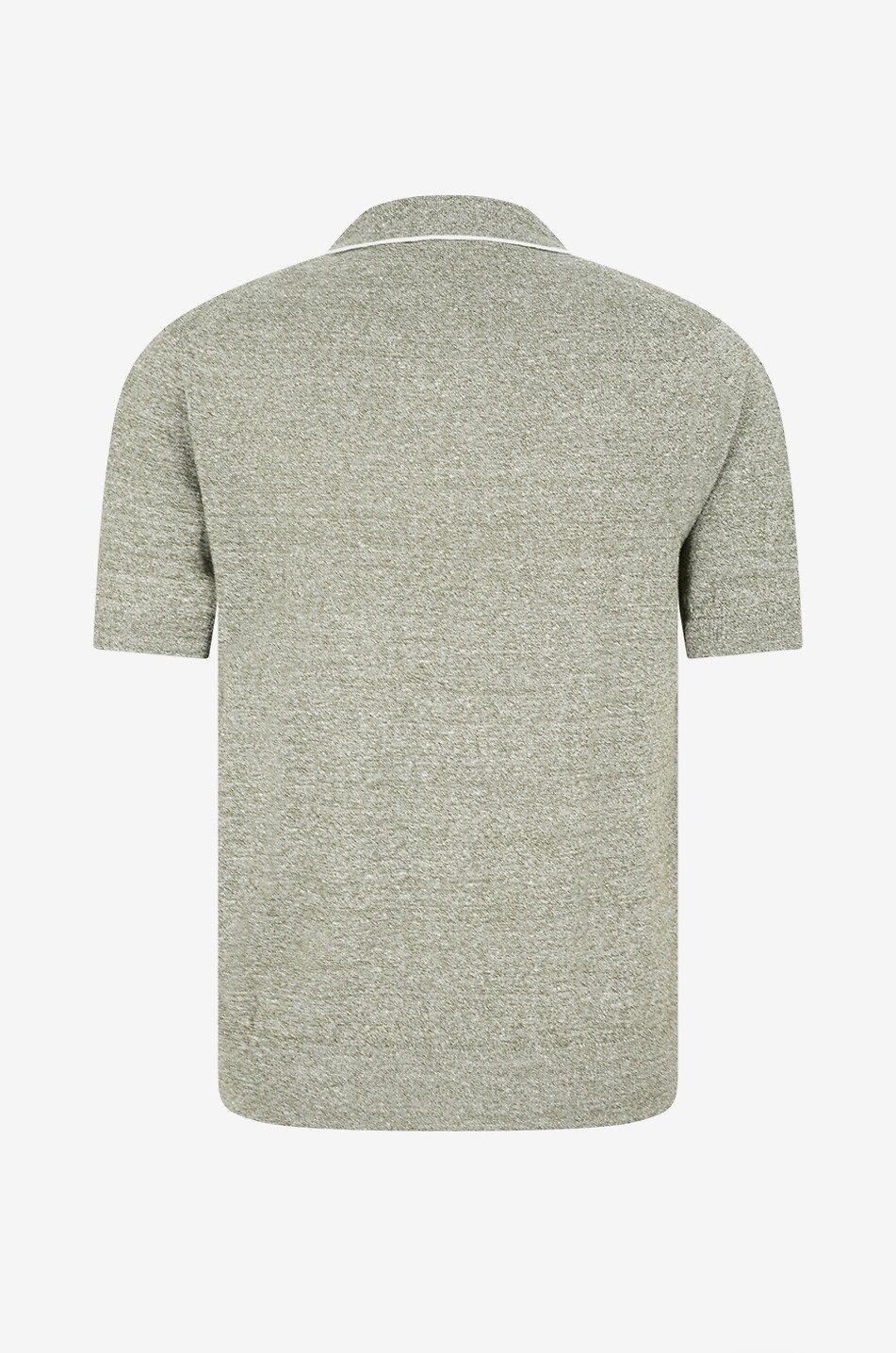 FEDELI Meliertes Zopfstrick-Polohemd aus Leinen und Baumwolle Irlanda Herren MITTELGRÜN 2