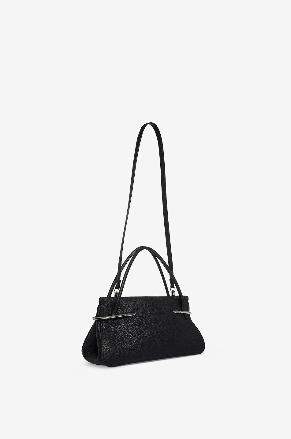 GIVENCHY Pinch Medium trapezoid handbag in patent leather Women BLACK 5