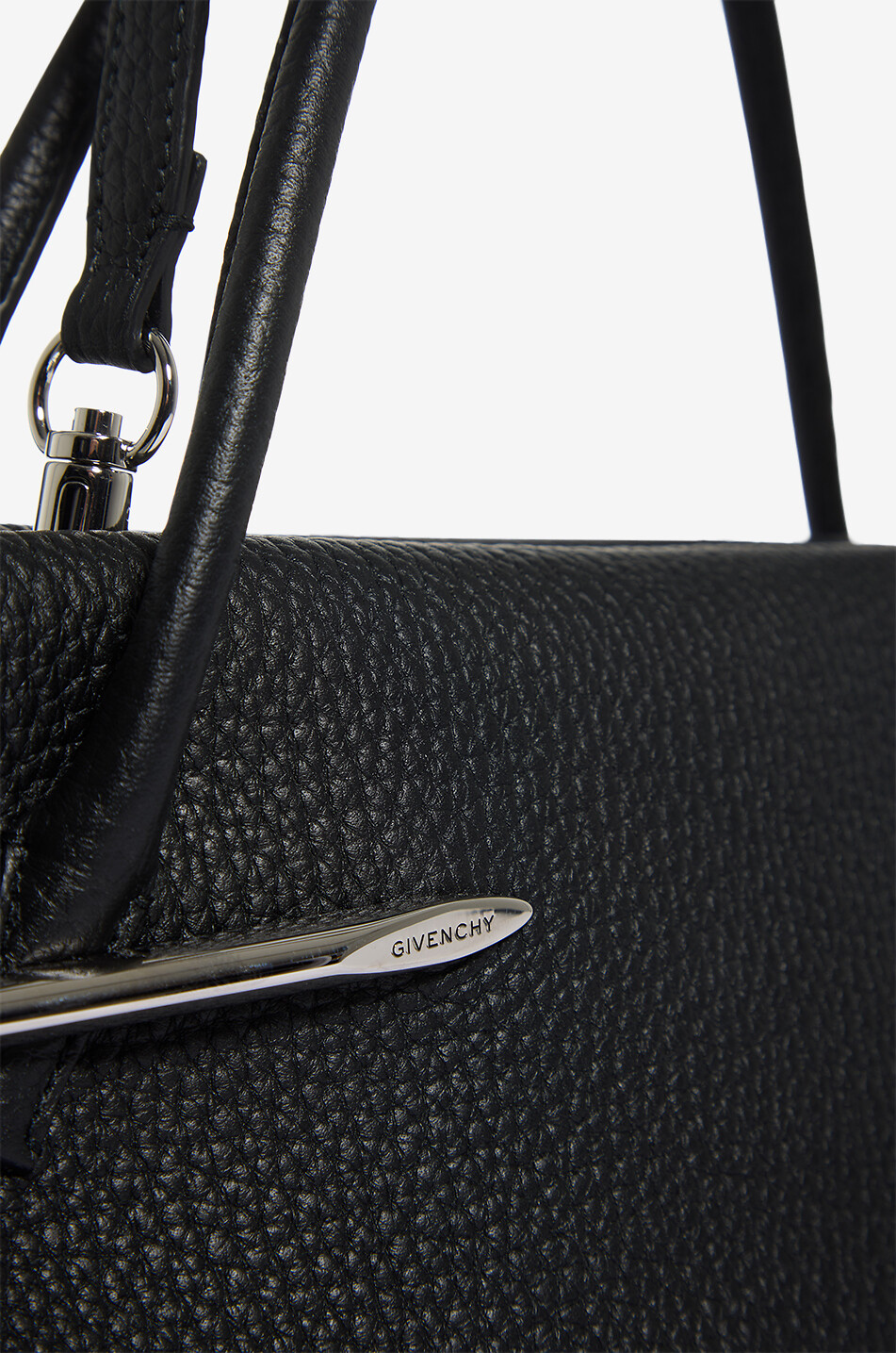 GIVENCHY Pinch Medium trapezoid handbag in patent leather Women BLACK 6