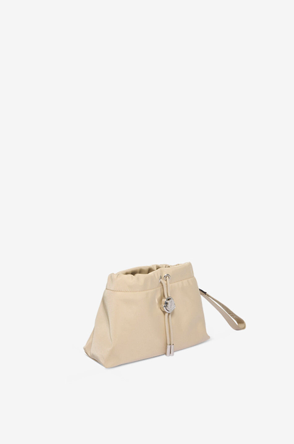 MONCLER Pochette trapèze en nylon et cuir Trick Femme Beige clair 2