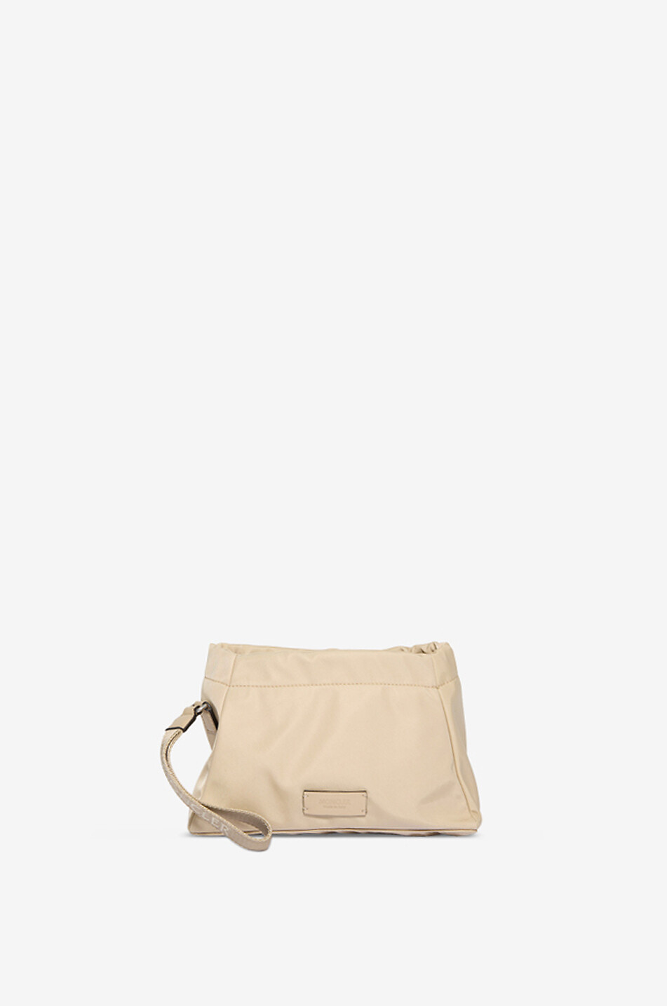 MONCLER Pochette trapèze en nylon et cuir Trick Femme Beige clair 3