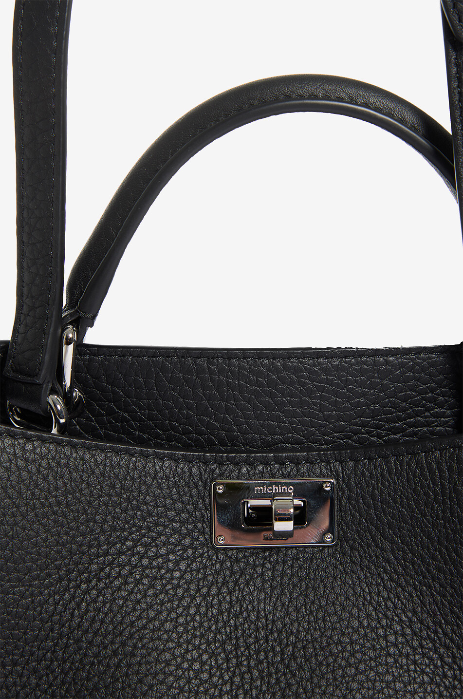 MICHINO Handtasche aus genarbtem Leder Lutece Nano Damen SCHWARZ 6