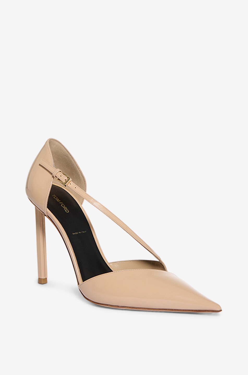 TOM FORD Asymmetric 105 stiletto heel pumps in patent leather Women [akeneo-beigefonce] 1