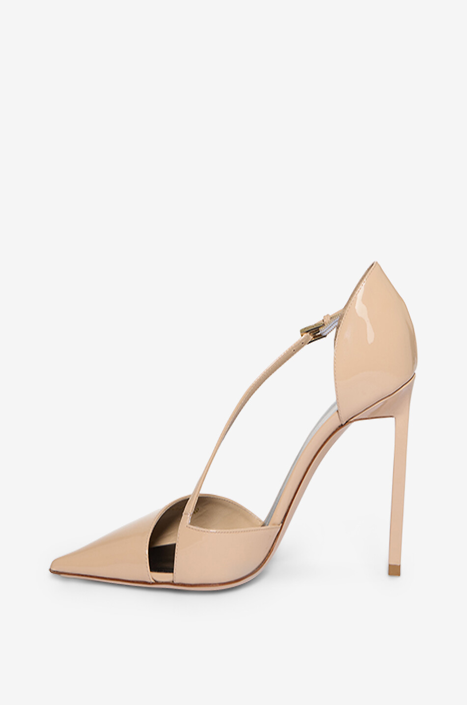 TOM FORD Asymmetric 105 stiletto heel pumps in patent leather Women [akeneo-beigefonce] 3