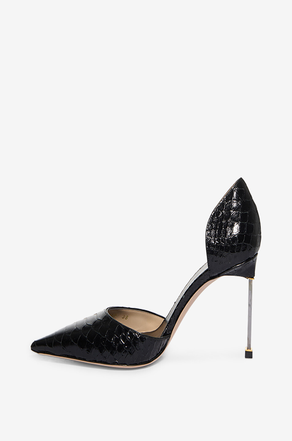 TOM FORD D'Orsay Pumps 85 in python-embossed shiny leather Women BLACK 3
