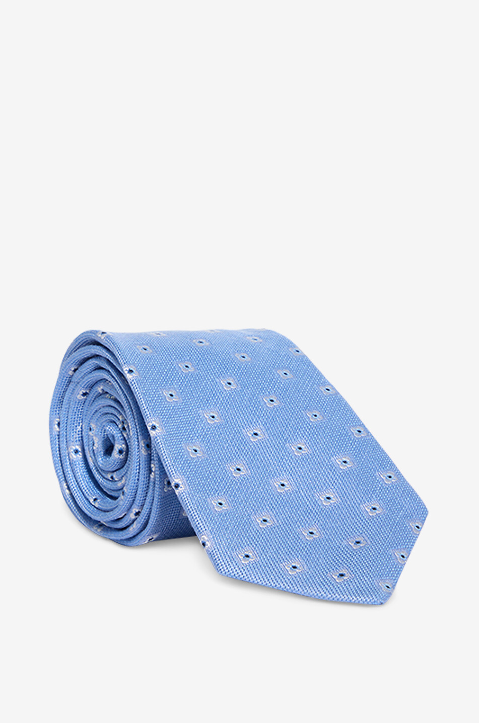 BONGENIE Printed silk tie Men LIGHT BLUE 1
