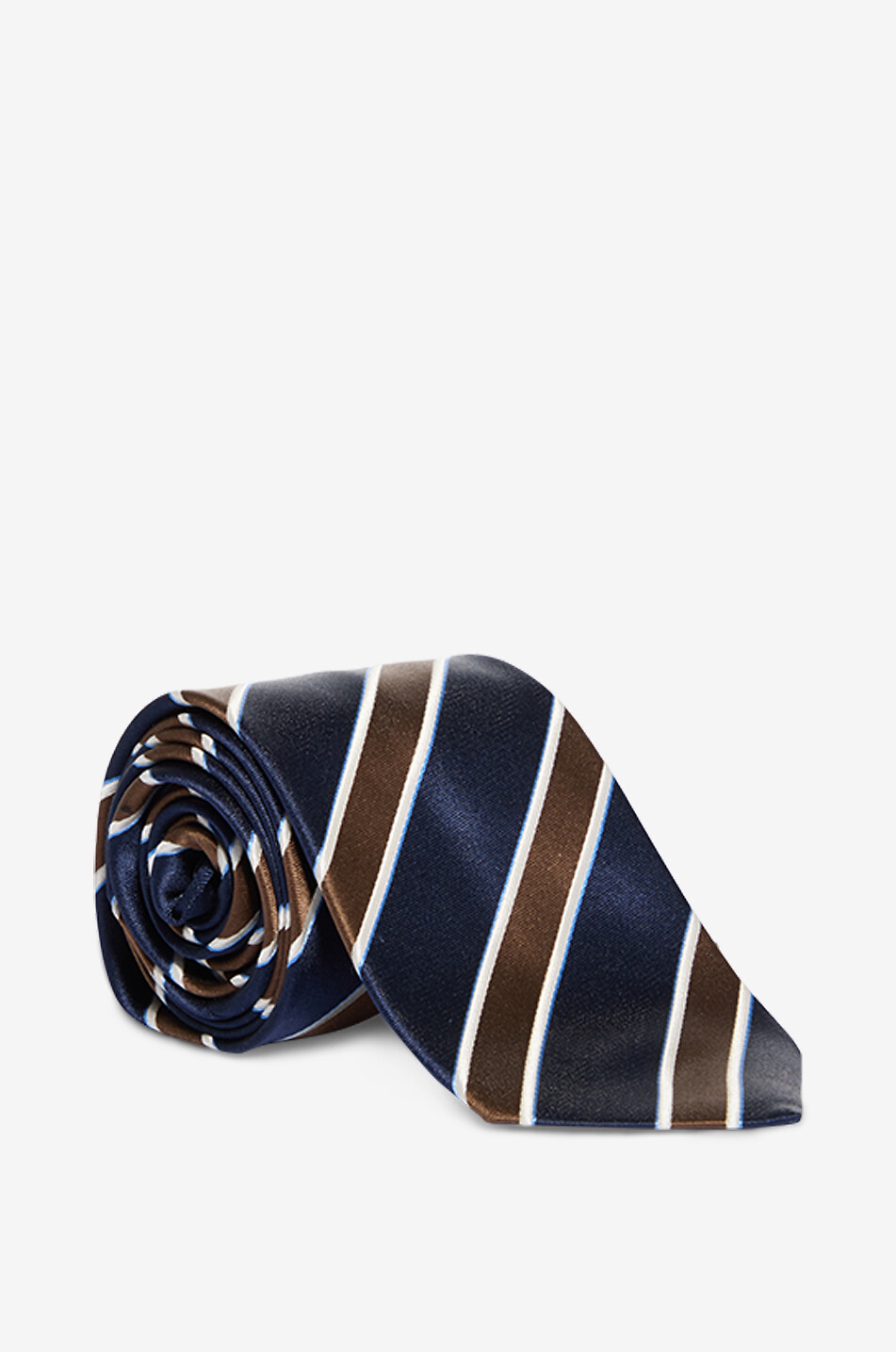 BONGENIE Printed silk tie Men DARK BLUE 1
