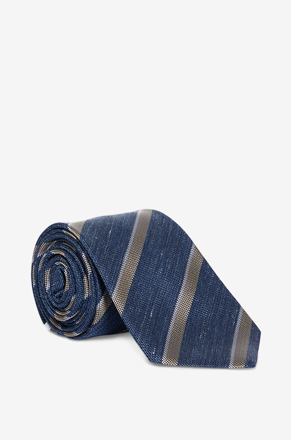 BONGENIE Krawatte aus Seide mit Print Herren MITTELBLAU 1