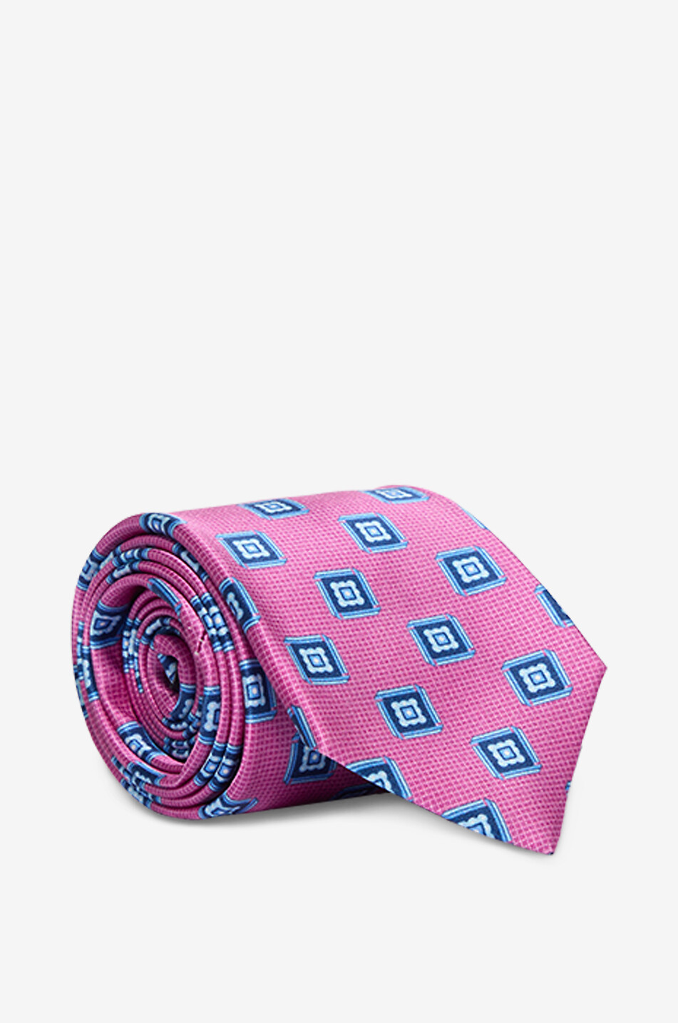 BONGENIE Krawatte aus Seide mit Print Herren MITTELROSA 1