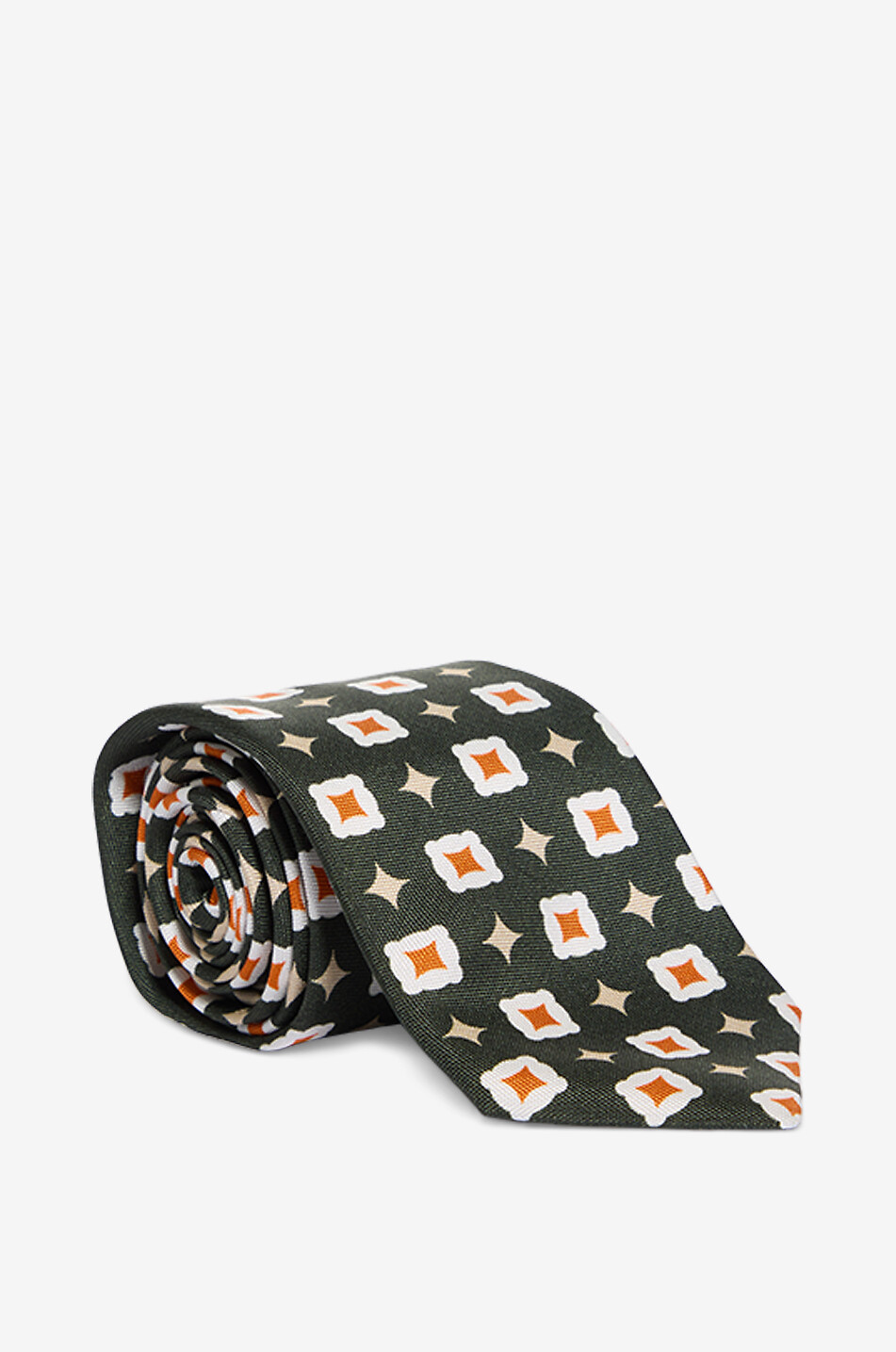 Printed silk tie