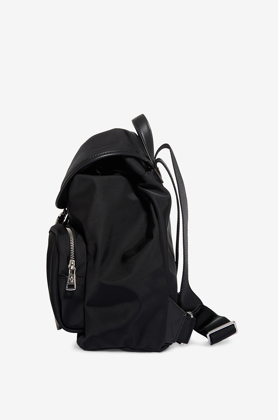 MONCLER Rucksack aus Nylon und Leder New Trick Damen SCHWARZ 4