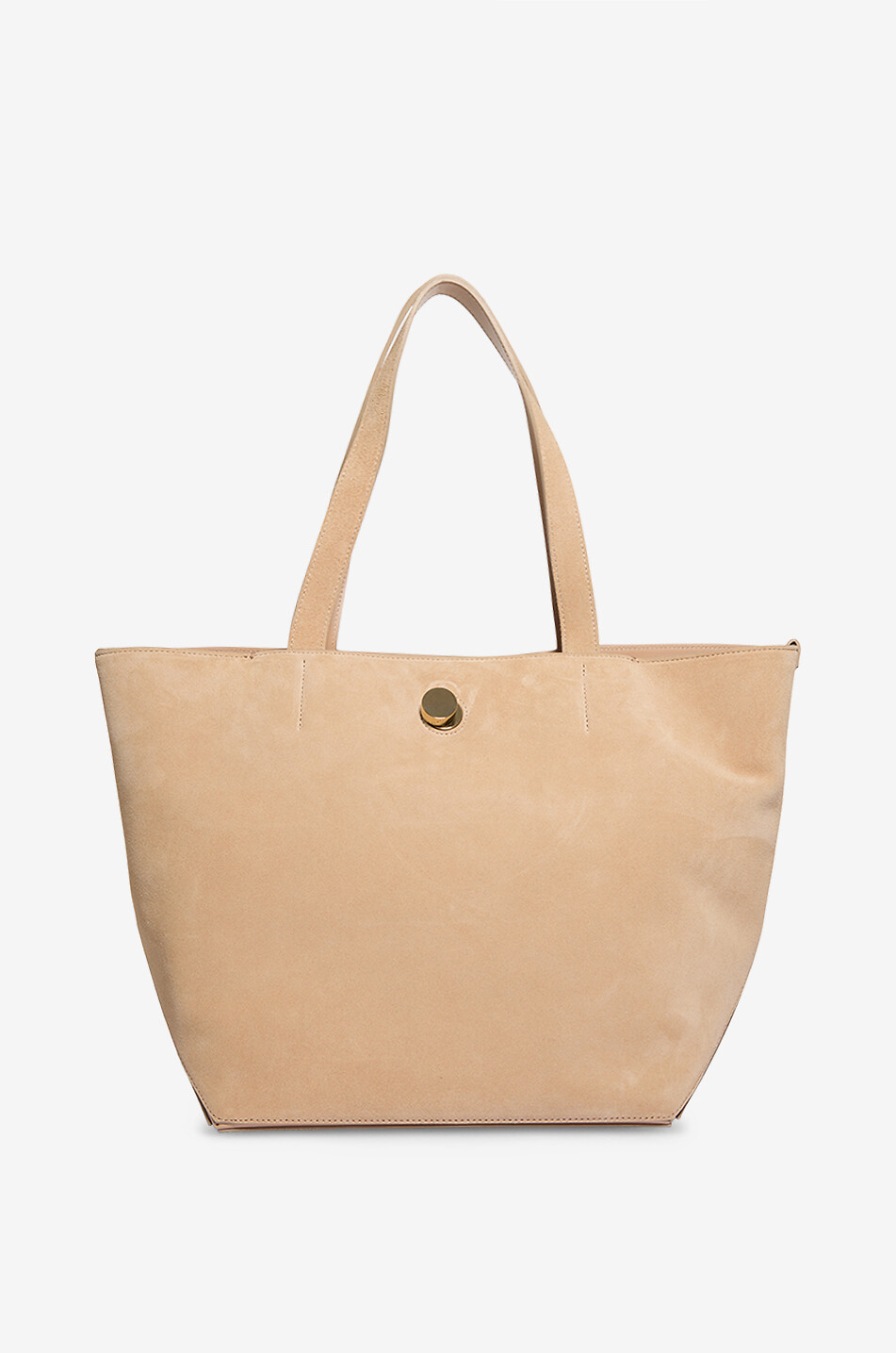 Eclissi trapezoid suede tote bag