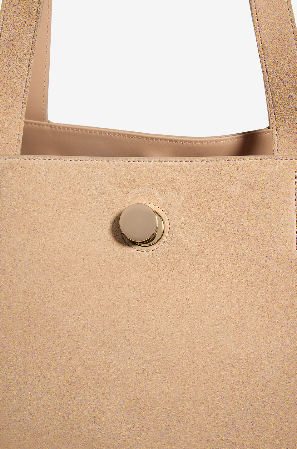 FABIANA FILIPPI Eclissi trapezoid suede tote bag Women Light beige 5