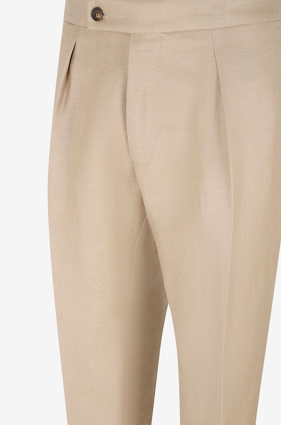 SLOWEAR Pantalon à pinces en laine vierge et lin Homme BEIGE 4