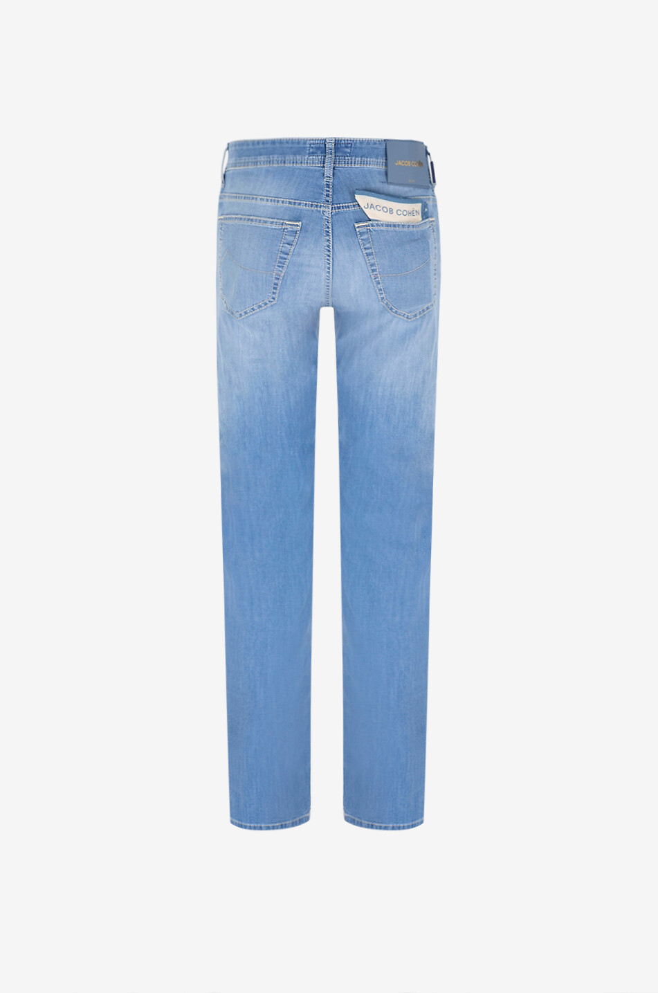 JACOB COHEN Bard patch-embellished light-washed denim slim jeans Men LIGHT BLUE 2