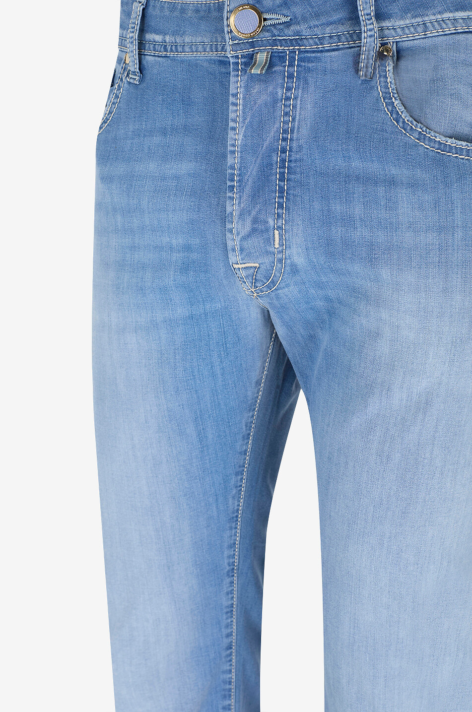 JACOB COHEN Bard patch-embellished light-washed denim slim jeans Men LIGHT BLUE 3