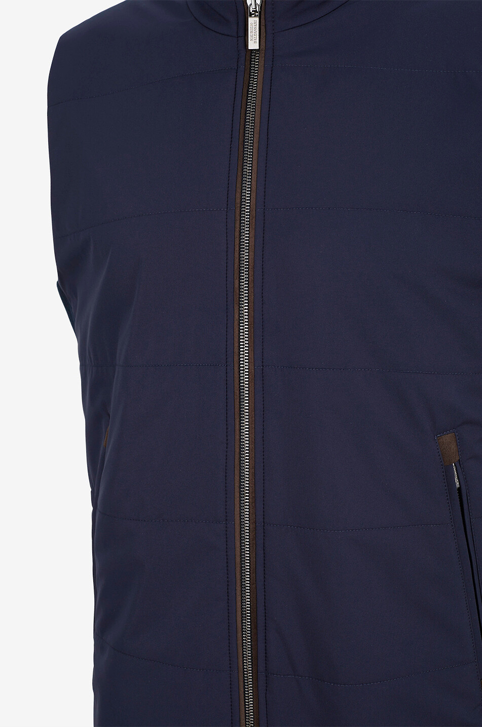 MAURIZIO BALDASSARI Arena quilted stand-collar vest Men DARK BLUE 3