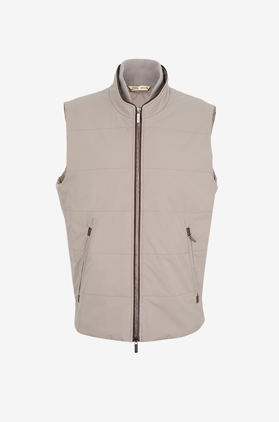 Arena quilted stand-collar vest