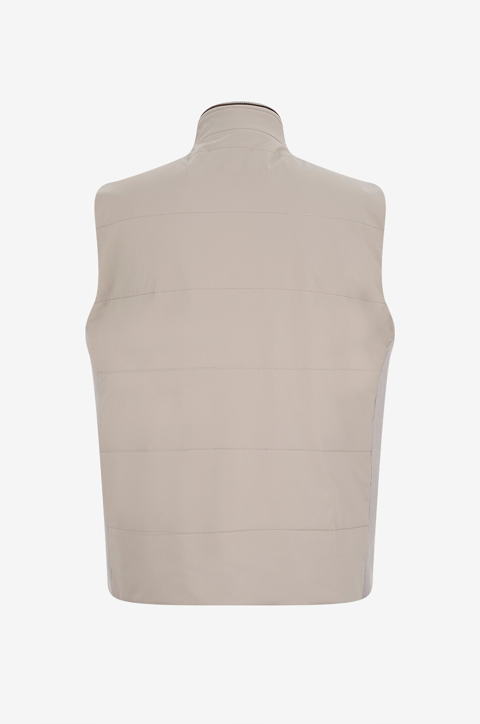 MAURIZIO BALDASSARI Arena quilted stand-collar vest Men BROWN 2