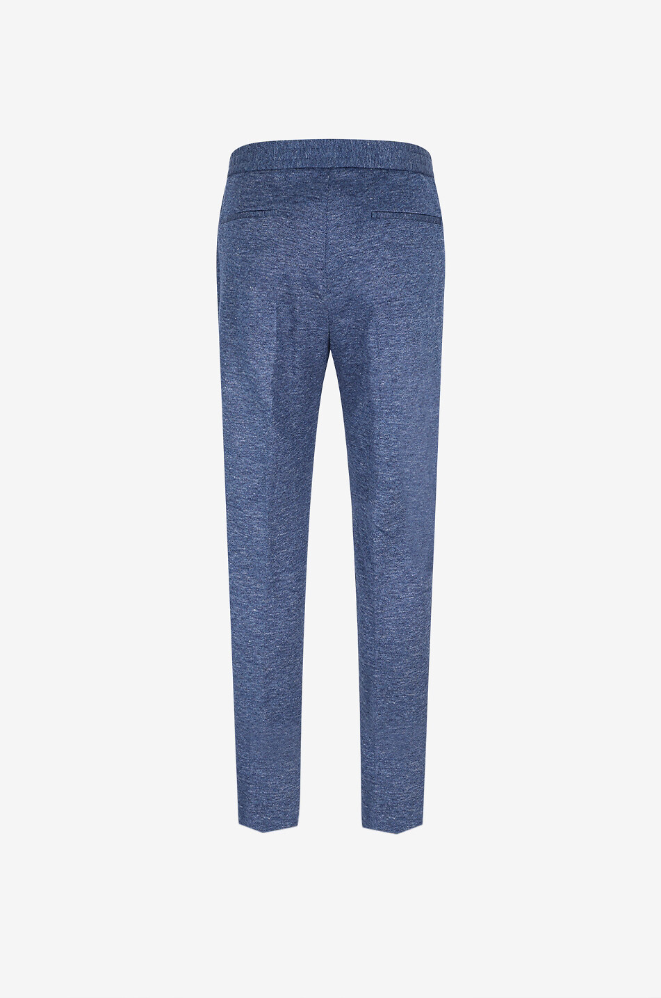 MAURIZIO BALDASSARI Pantalon de jogging en maille de lin mélangée chiné Homme BLEU MOYEN 2
