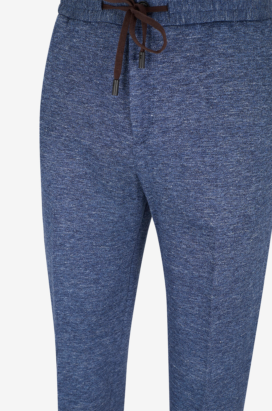 MAURIZIO BALDASSARI Pantalon de jogging en maille de lin mélangée chiné Homme BLEU MOYEN 3