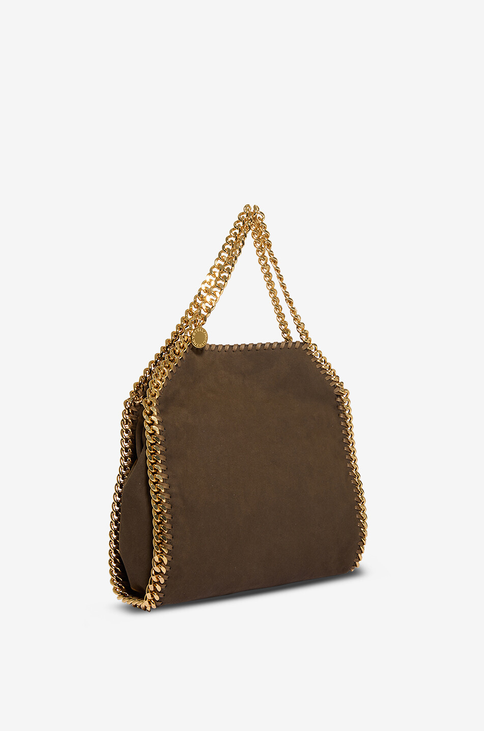 STELLA McCARTNEY Mini Falabella faux suede tote bag Women DARK BROWN 2