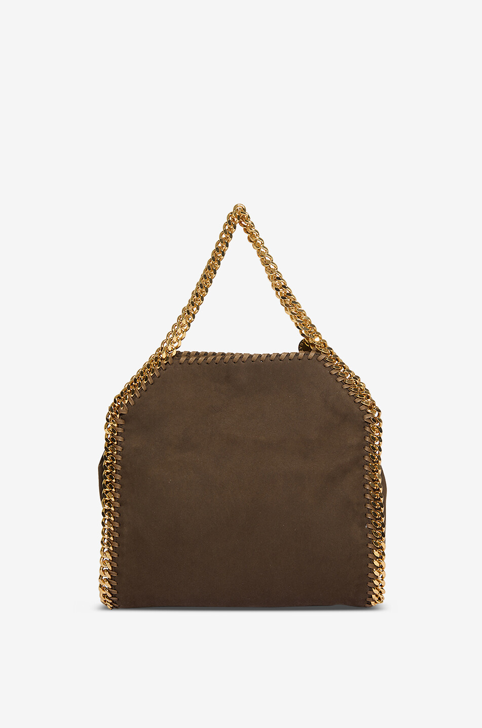 STELLA McCARTNEY Mini Falabella faux suede tote bag Women DARK BROWN 3