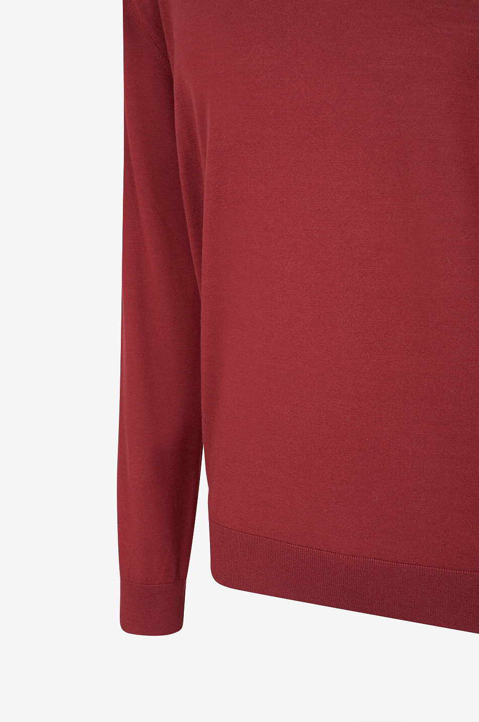 MAURIZIO BALDASSARI Pull à col rond en laine vierge et cachemire Homme ORANGE FONCÉ 3