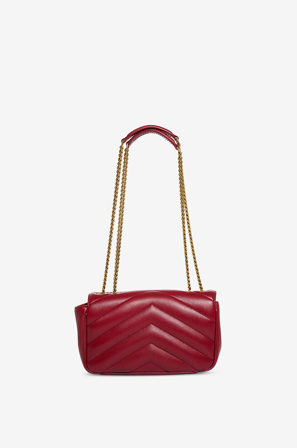 SAINT LAURENT PARIS Loulou Small quilted smooth leather shoulder bag Women RED 3