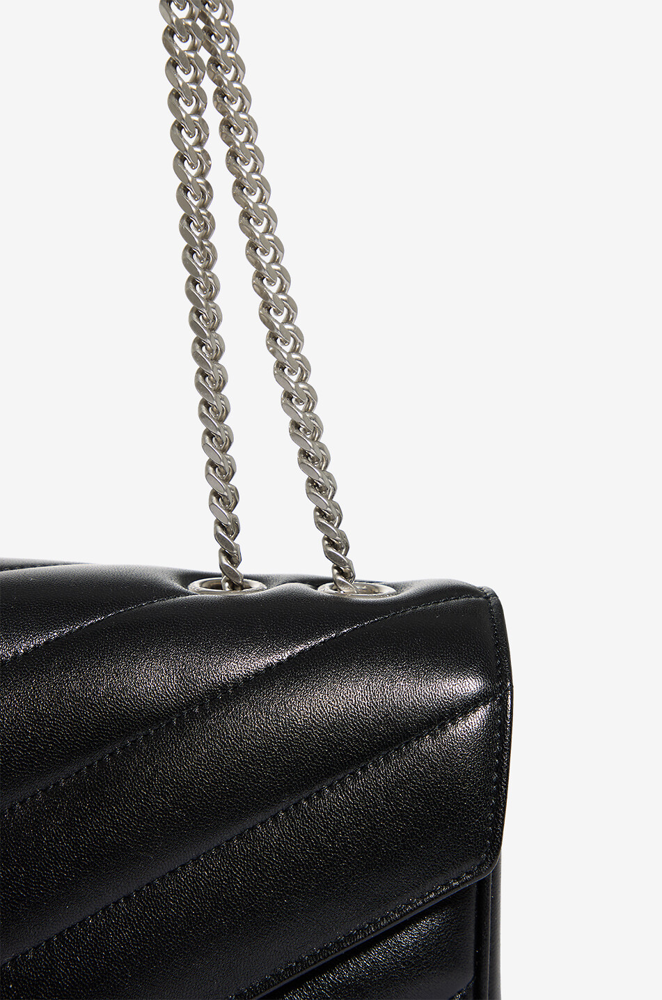SAINT LAURENT PARIS Loulou Medium quilted leather shoulder bag Women BLACK 5