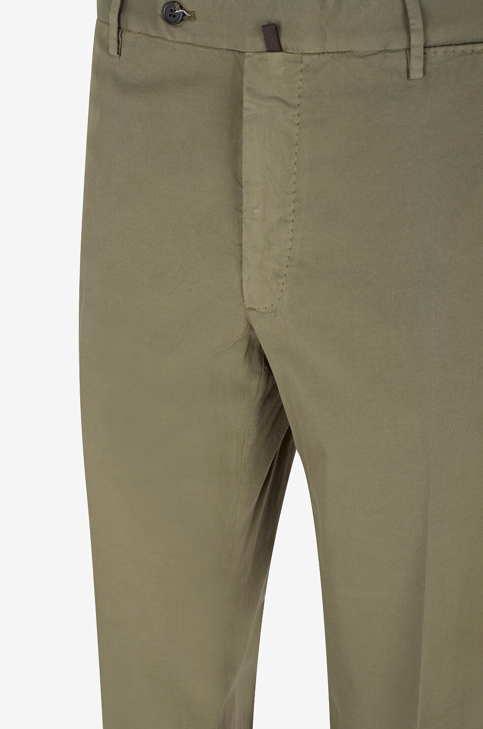 SLOWEAR Pantalon droit en coton et soie Homme VERT MOYEN 3