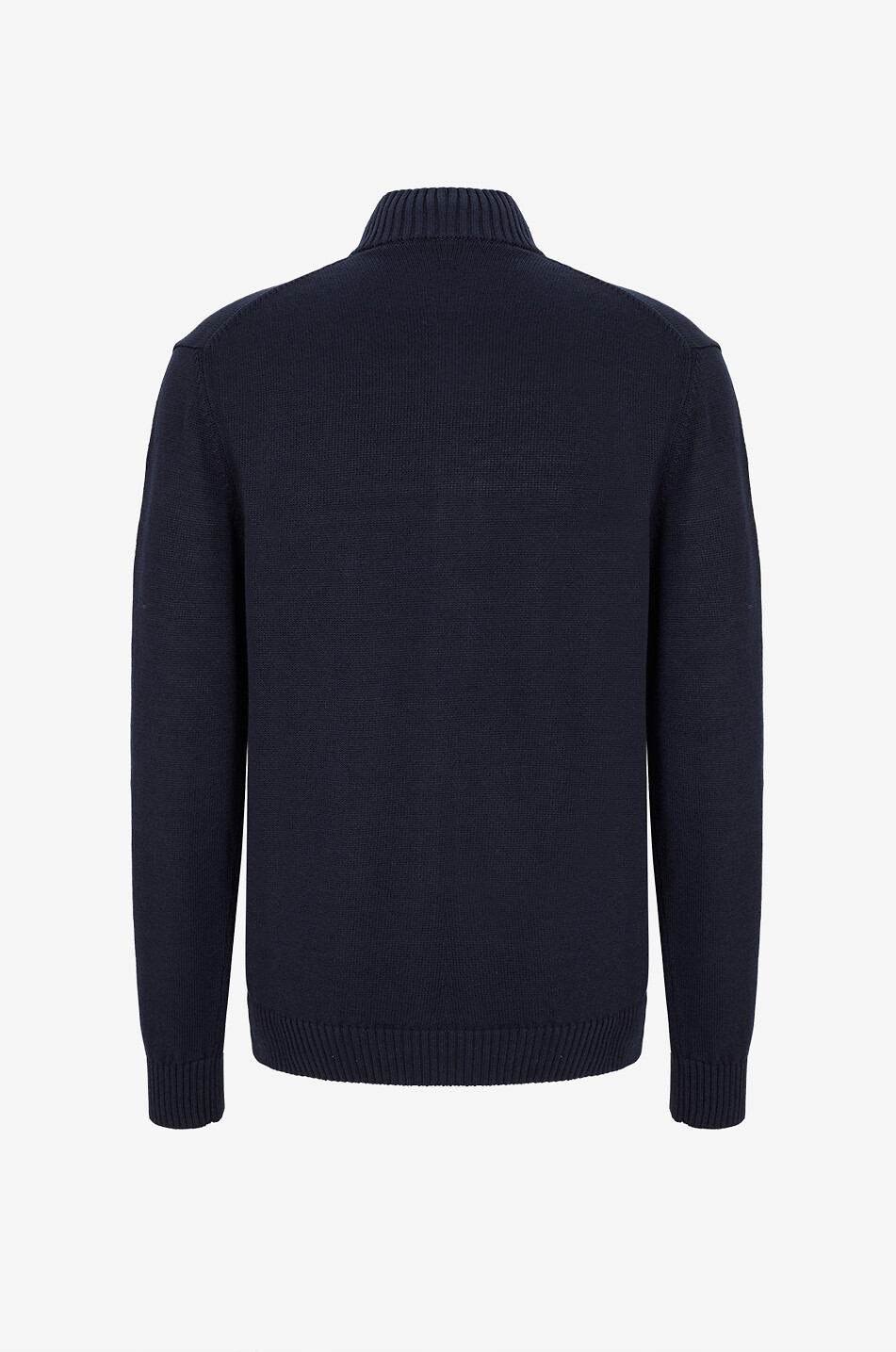 SLOWEAR Cardigan boutonné à col montant en lin et coton Homme BLEU FONCE 2