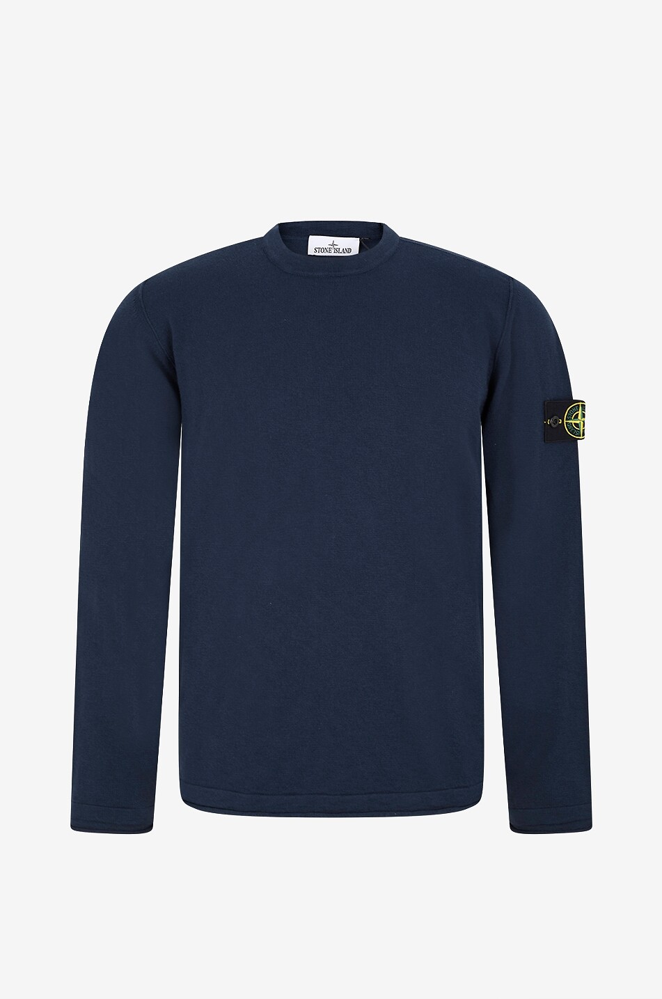 STONE ISLAND Pull à col rond en coton mélangé 5100052 Organic Cotton with Nylon Homme BLEU FONCE 1