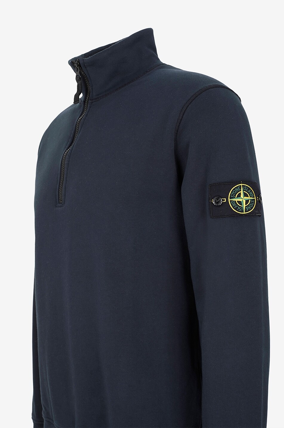STONE ISLAND 6100070 Organic Cotton Fleece half-zip sweatshirt Men DARK BLUE 3