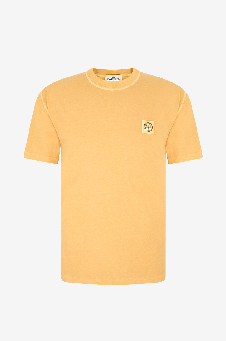 STONE ISLAND 2100026 Organic Cotton Jersey Fissato Effect short-sleeved slim fit T-shirt Men YELLOW 1
