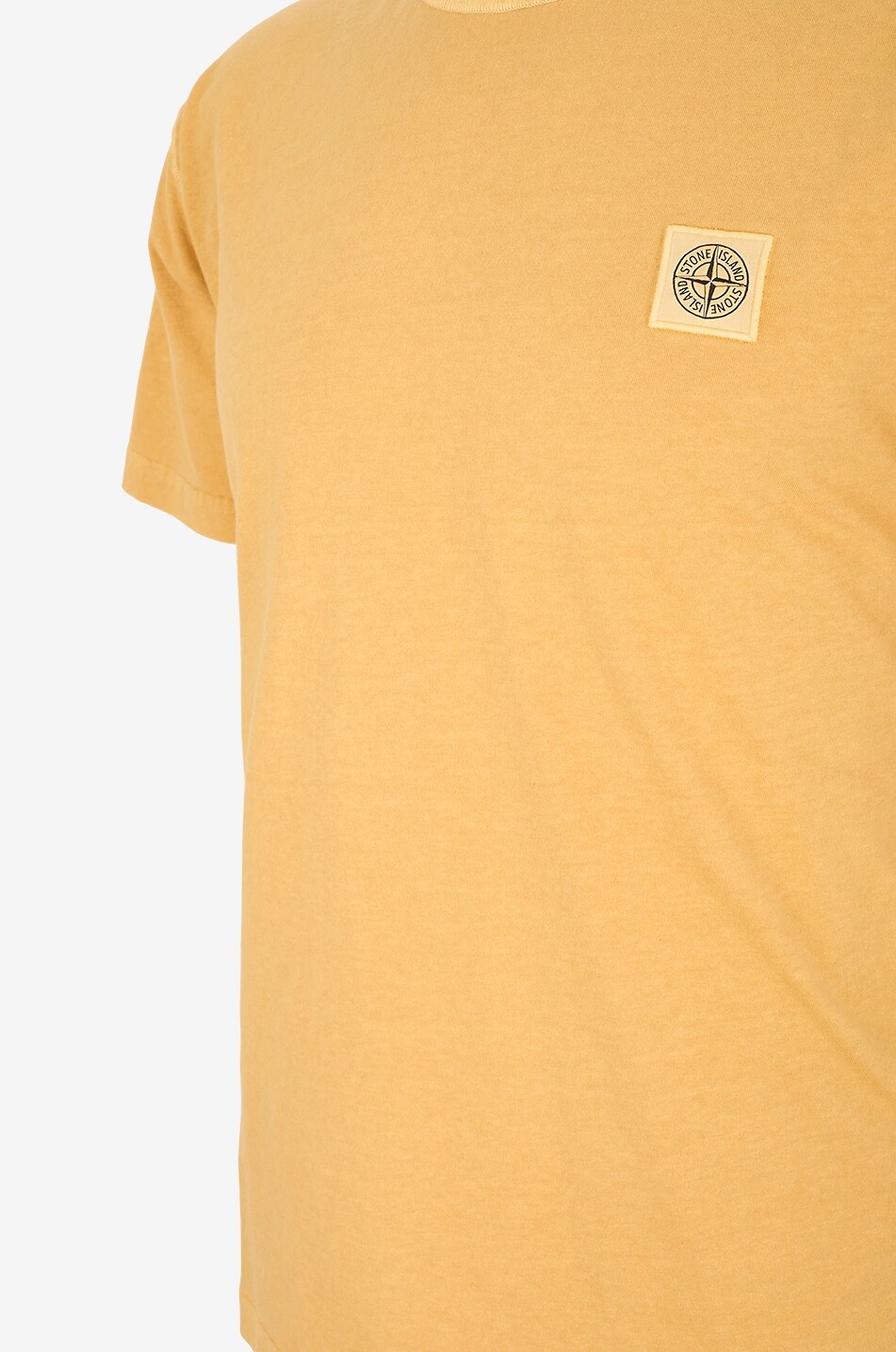 STONE ISLAND 2100026 Organic Cotton Jersey Fissato Effect short-sleeved slim fit T-shirt Men YELLOW 3