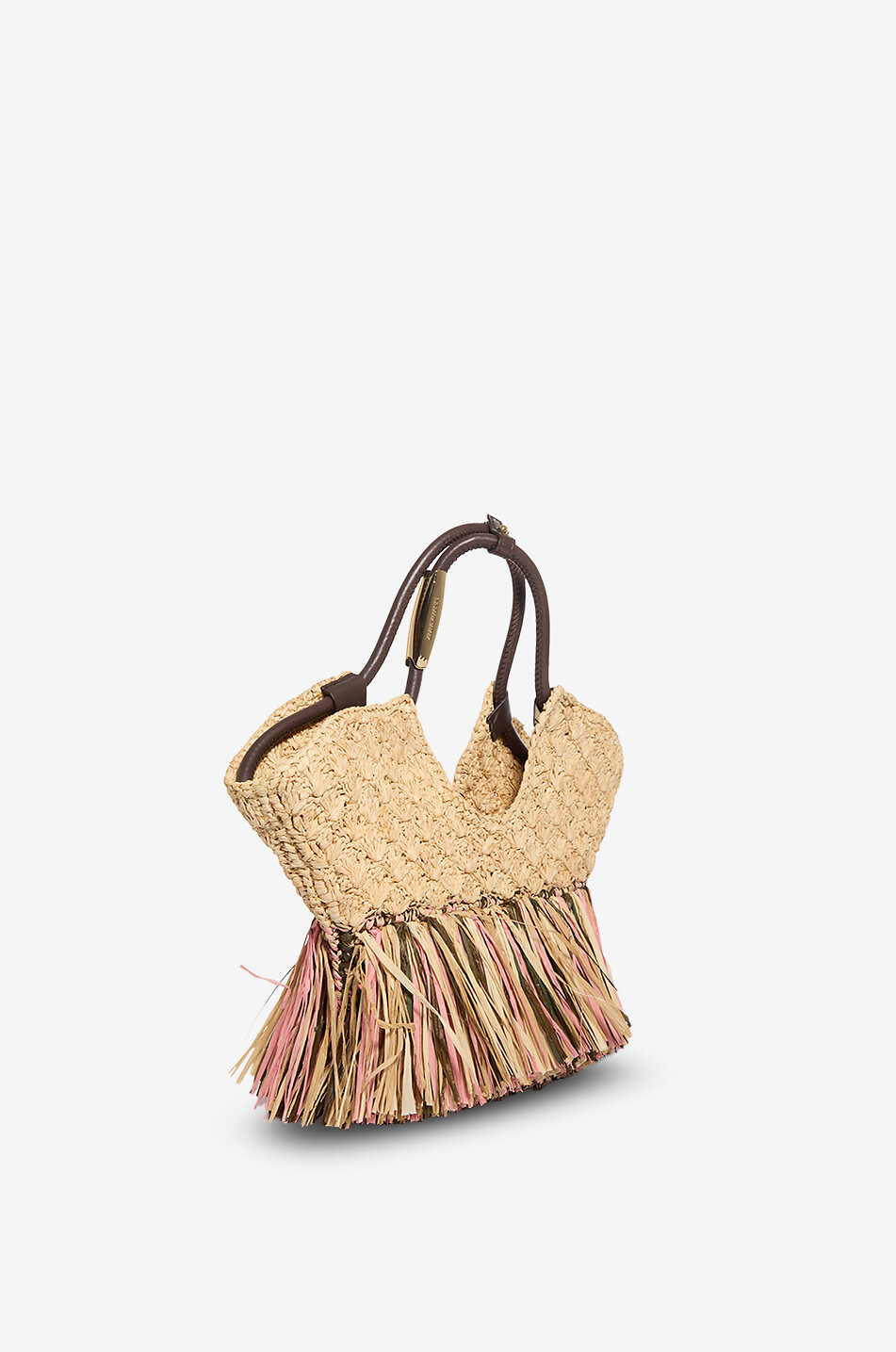 ZIMMERMANN Goldentime fringed raffia and leather tote bag Women BEIGE 2