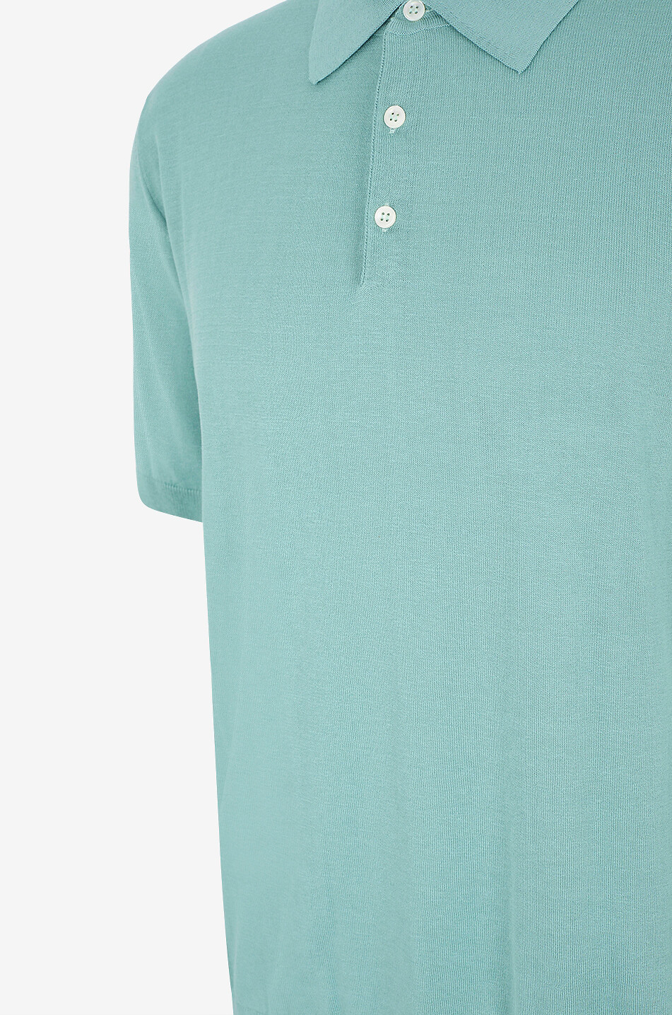 MAURIZIO BALDASSARI Strick-Polohemd aus Seide und Baumwolle mit kurzen Ärmeln Herren MITTELGRÜN 3
