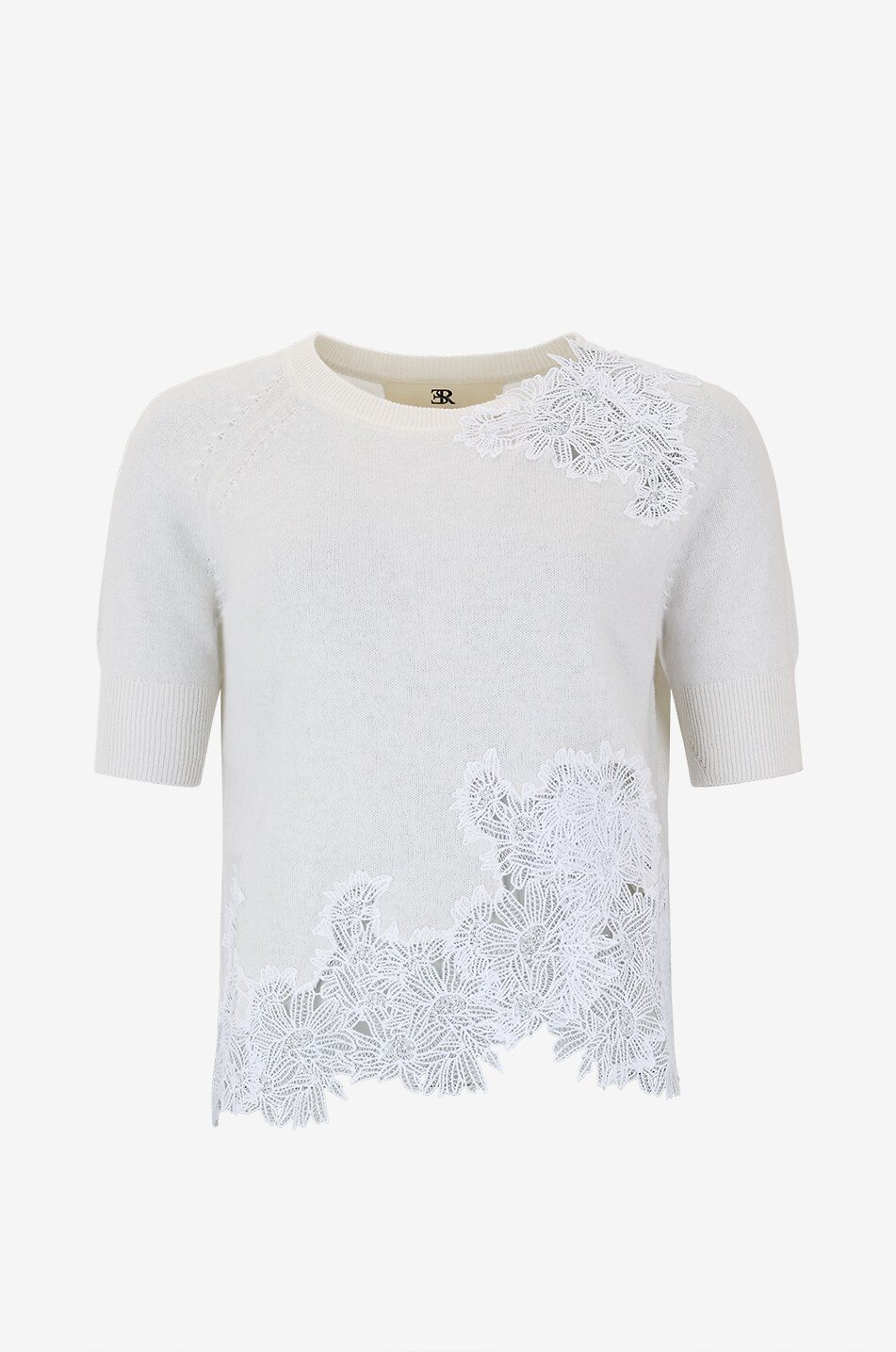 ERMANNO SCERVINO Pullover mit Rundhalsausschnitt aus Kaschmir Damen WEISS 1