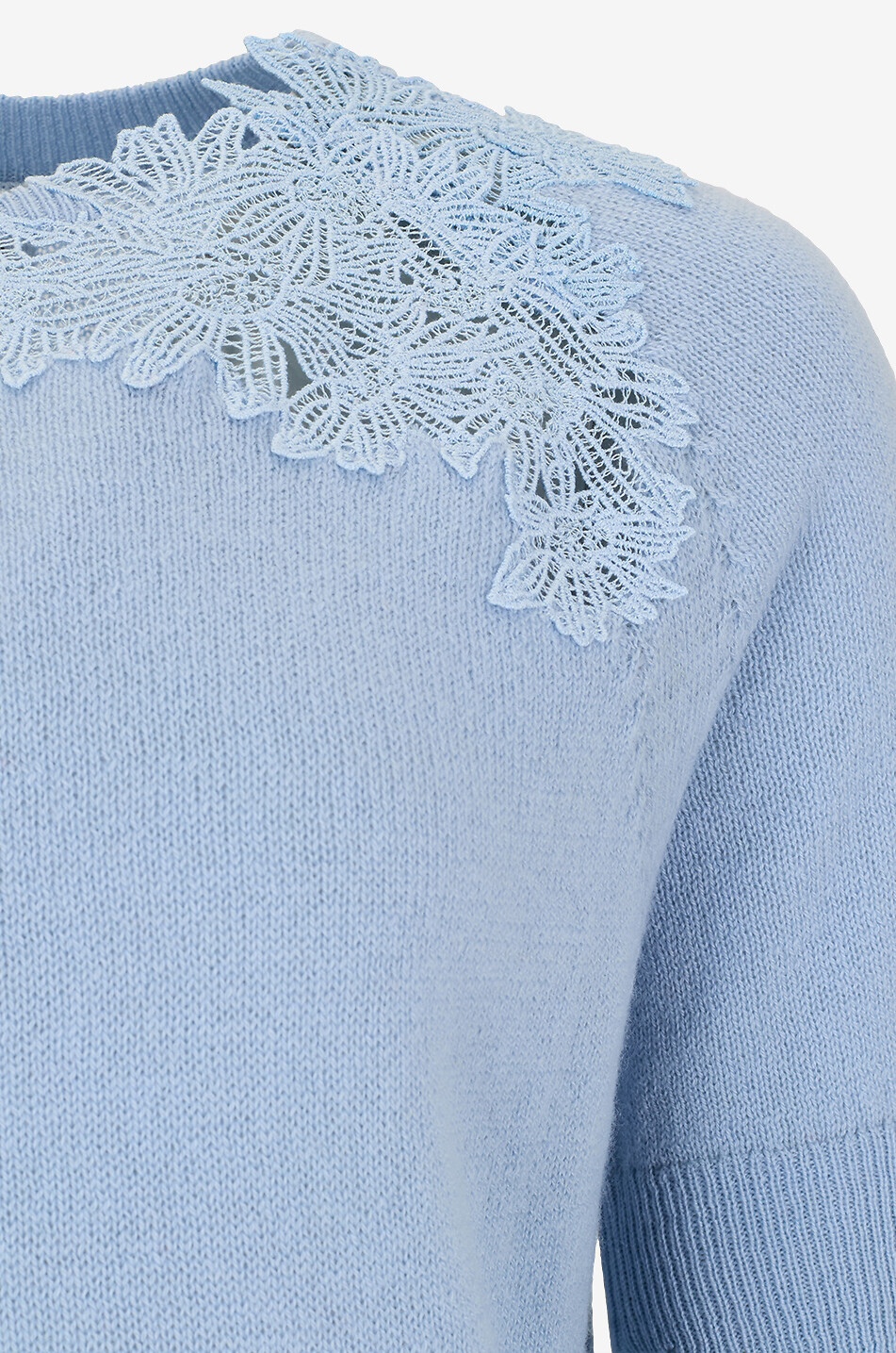 ERMANNO SCERVINO Pullover mit Rundhalsausschnitt aus Kaschmir Damen HELLBLAU 3