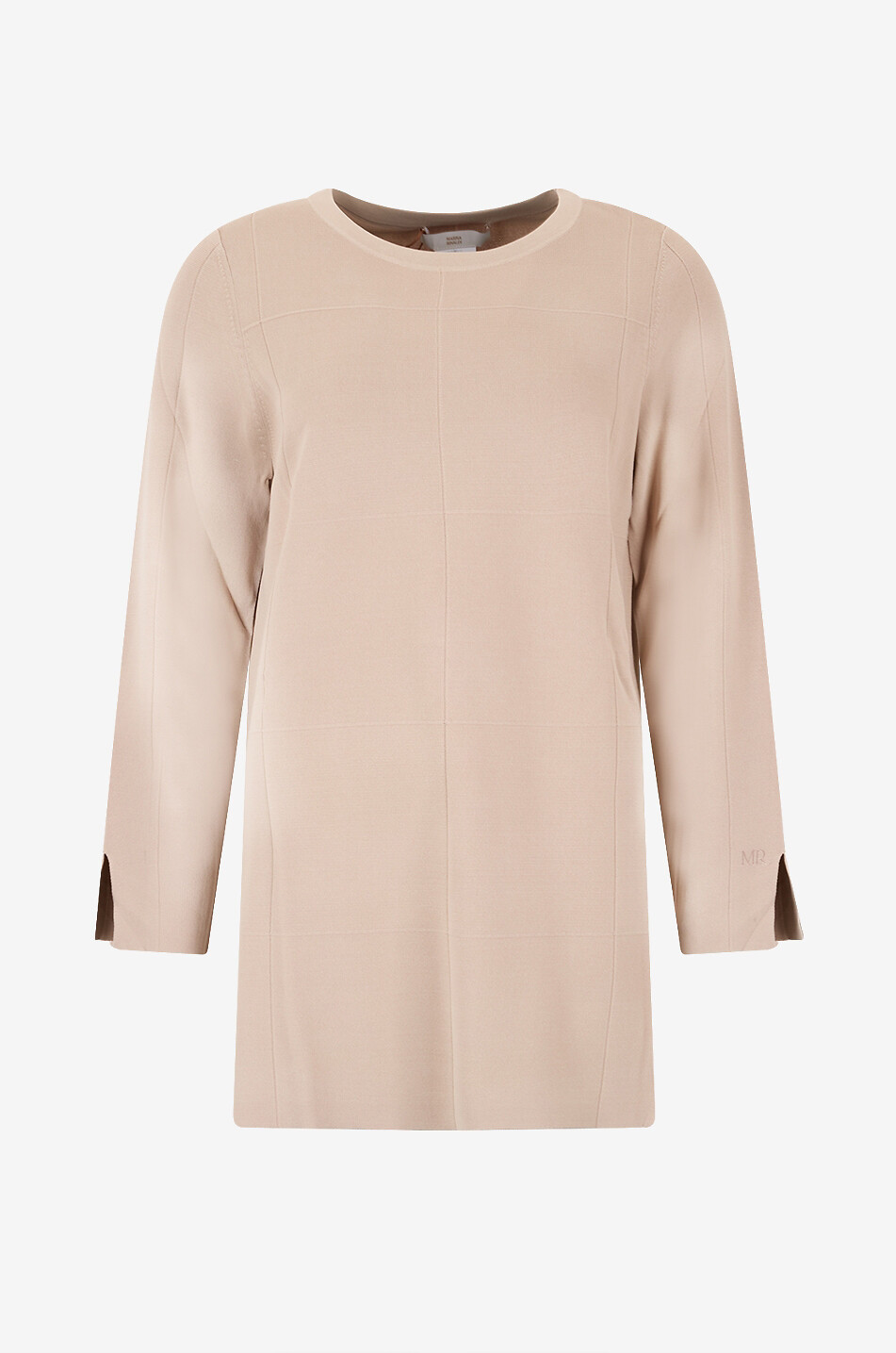 MARINA RINALDI Weiter fliessender Pullover mit texturiertem Schachbrettmuster Damen GRAU 1