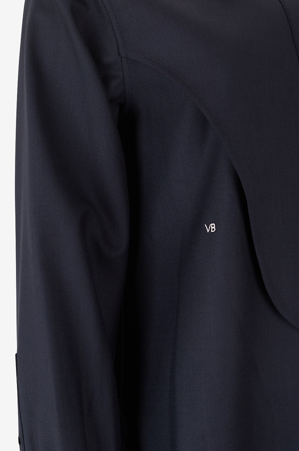 VICTORIA BECKHAM Schmales Hemd aus Wollmischgewebe mit Latz Damen DUNKELBLAU 3